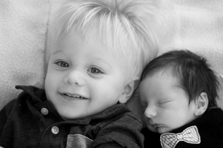 Big brother and baby