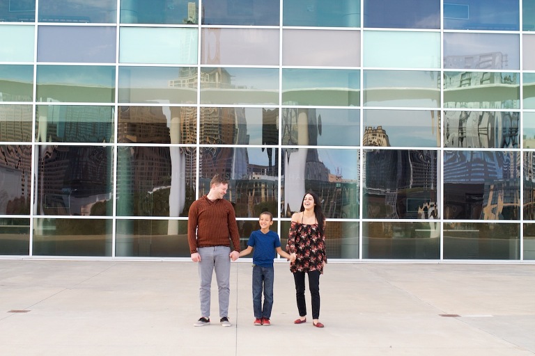Family in Downtown Austin Long center