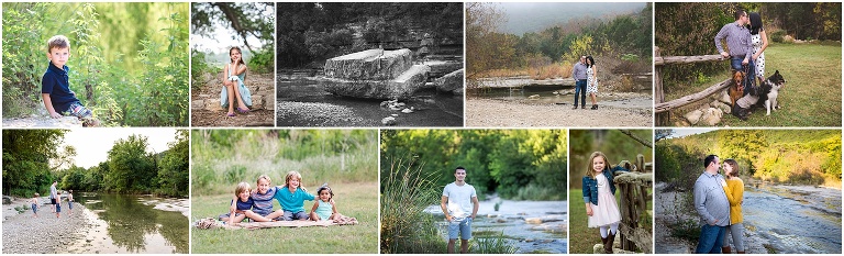 Bull Creek is my top recommendation on where to take family photos in Austin