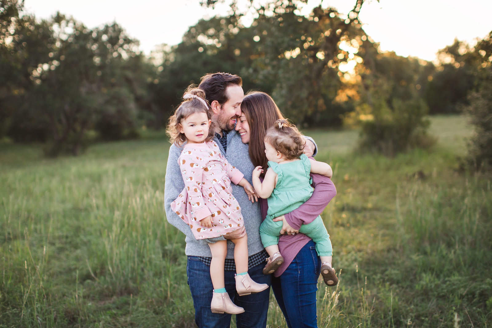 Family of 4 at park