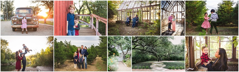 Collage of photos of families in Austin